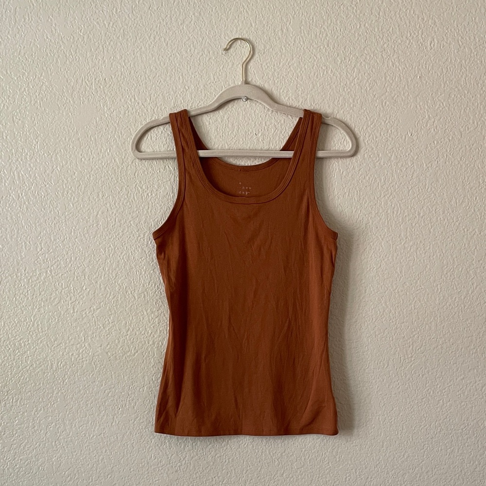 a new day Scoop Tank Top Sleeveless Tee Burnt Sienna